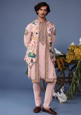 Jaadcocktail pink kurta 1 jacket set 2