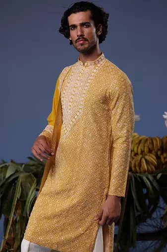 Shehroz haldi kurta set