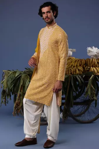 Shehroz haldi kurta set