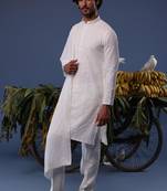 Hamza ivory kurta set