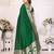 Green banarasi silk blend saree