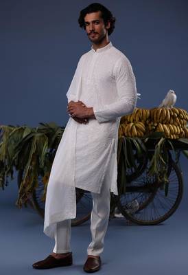 Hamza ivory kurta set 2