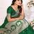 Green banarasi silk blend saree
