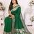 Green banarasi silk blend saree