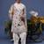 Jibran giraffe ivory kurta set