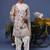 Jibran giraffe ivory kurta set