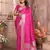 Pink banarasi silk blend saree