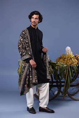 Kashif black kurta set 5