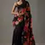 Black bright moss printed saree