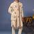 Faiq macaw cream kurta 1 jacket set