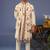 Faiq macaw cream kurta 1 jacket set