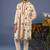 Faiq macaw cream kurta 1 jacket set