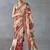 Beige bright moss printed saree