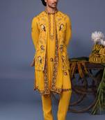 Fizan macaw haldi kurta 1 jacket set