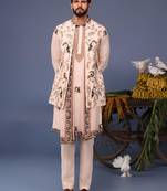 Gauhar macaw pink kurta 1 jacket set
