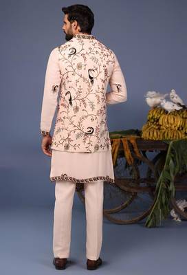 Gauhar macaw pink kurta 1 jacket set 4