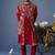Heer pichwai resham hot red kurta jacket set