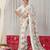 Off white bright moss printed saree
