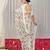 Off white bright moss printed saree