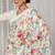 Off white bright moss printed saree