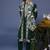 Haiz pichwai resham bottle green kurta 1 jacket set