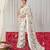 Off white bright moss printed saree