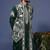 Haiz pichwai resham bottle green kurta 1 jacket set