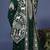 Haiz pichwai resham bottle green kurta 1 jacket set