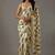 Beige bright moss printed saree