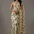 Beige bright moss printed saree