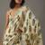 Beige bright moss printed saree