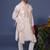 Hayan pichwai resham ivory kurta 1 jacket set