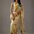 Yellow bright moss printed saree