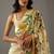 Yellow bright moss printed saree