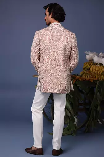 Idrees kashmiri Beige coloured jodhpuri set