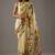 Yellow bright moss printed saree