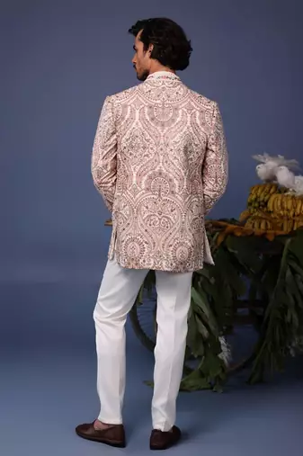 Idrees kashmiri Beige coloured jodhpuri set