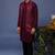 Yasir wine kurta 1 jacket set