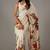 Off white bright moss printed saree