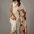 Off white bright moss printed saree
