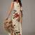 Off white bright moss printed saree