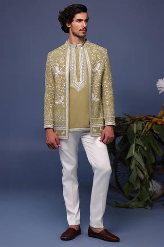 Farukh mehndi jodhpuri set