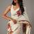 Off white bright moss printed saree