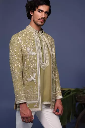 Farukh mehndi jodhpuri set