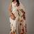 Off white bright moss printed saree
