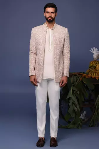 Shehzad beige jodhpuri set