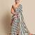 Black bright moss printed saree