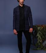 Hifa navy blue jodhpuri set