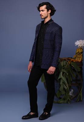 Hifa navy blue jodhpuri set 2