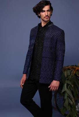 Hifa navy blue jodhpuri set 4